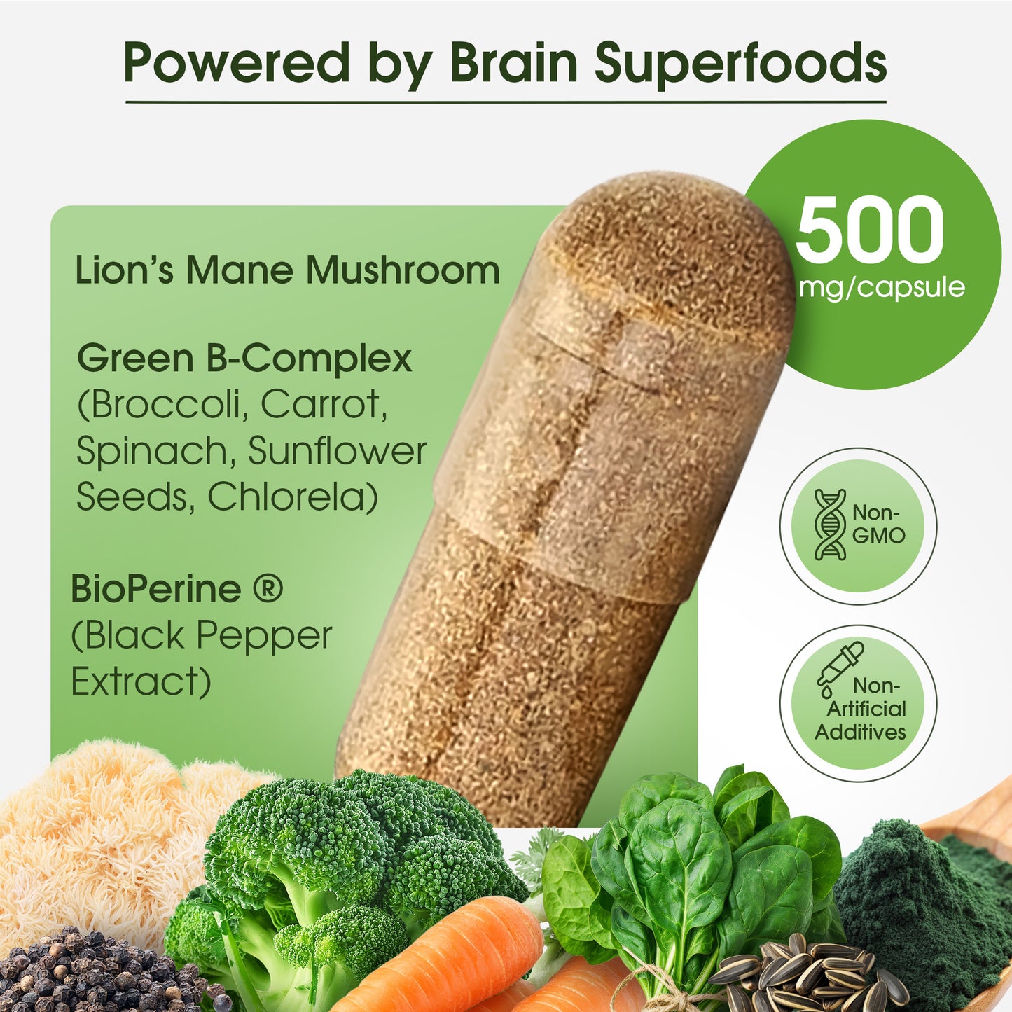 Cognitive Rescue™ Lion's Mane and Vitamin B Complex Supplement