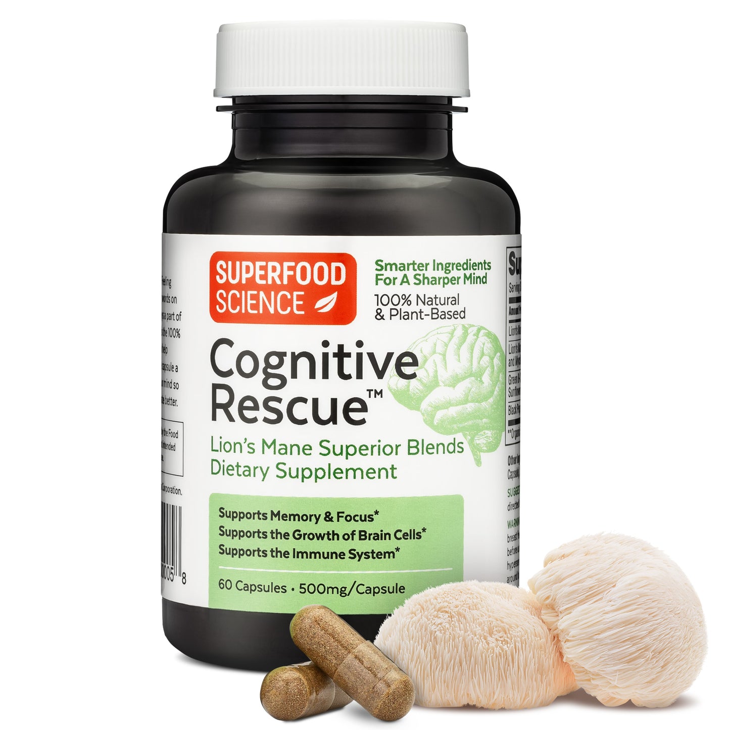Cognitive Rescue™ Lion's Mane and Vitamin B Complex Supplement