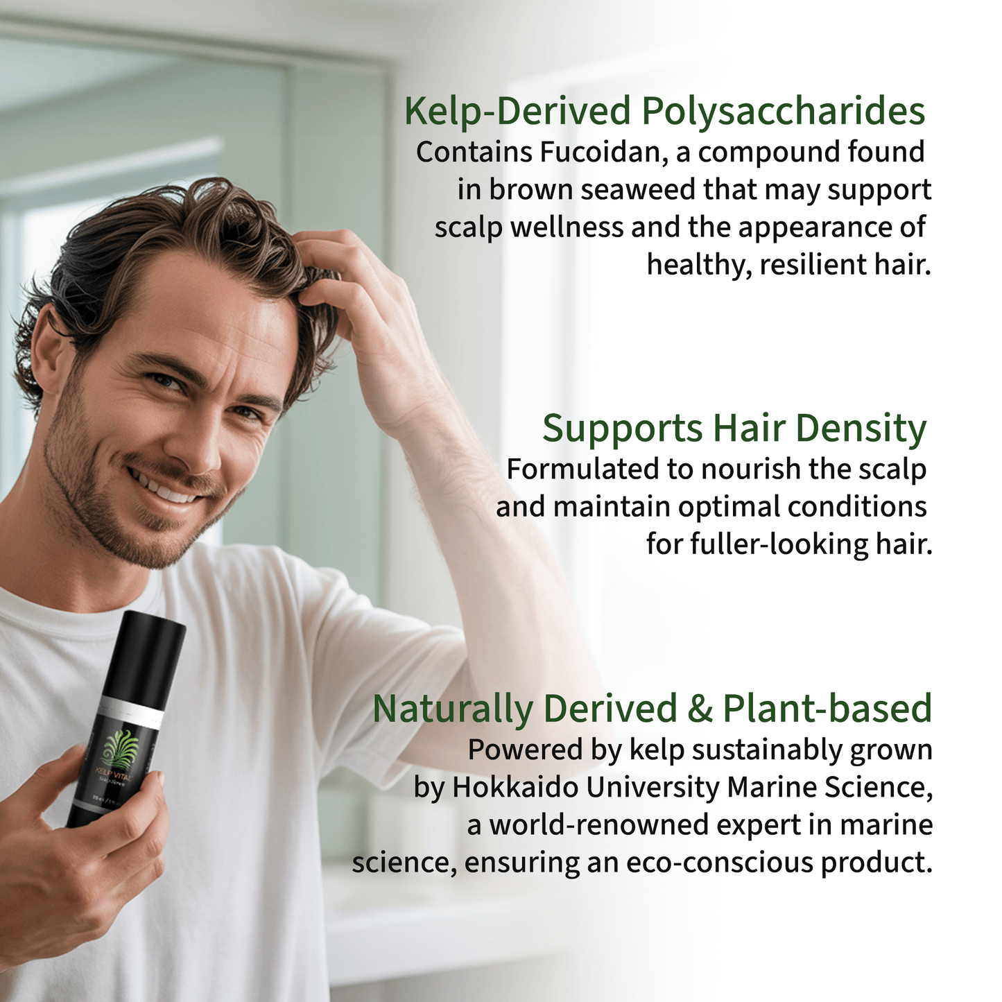 Kelp Vital Scalp Serum – Hair Growth Serum for Women & Men | Non-Greasy, Lightweight, Nourishing Formula for Thinning Hair