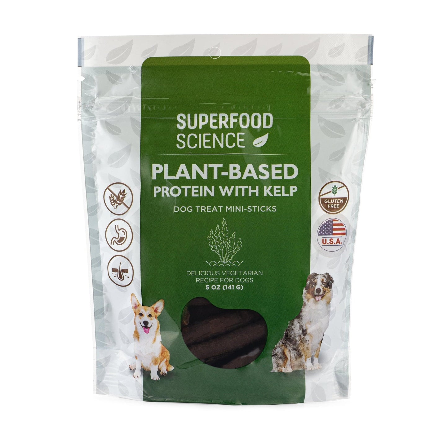 Plant-Based Protein with Kelp Dog Treat Mini-sticks - Superfood Science