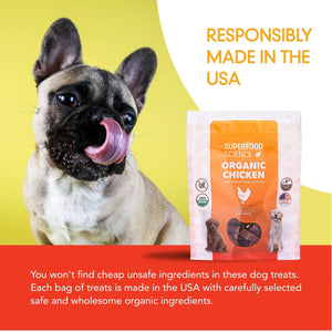 Organic Chicken Dog Treats With Turmeric, Sweet Potato, and Flaxseed - Superfood Science