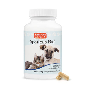 Agaricus Bio® Immune Support for Dogs and Cats, All-Natural Pet Supplement - Superfood Science