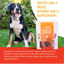 Cargar imagen en el visor de la galería, Organic Chicken Dog Treats With Turmeric, Sweet Potato, and Flaxseed - Superfood Science
