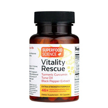 Load image into Gallery viewer, Vitality Rescue™ Extra Strength Turmeric Curcumin and Omega 3 Fish Oil Supplement - Superfood Science